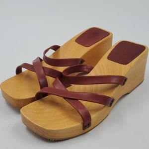 J. Crew Brown Wedge Sandals